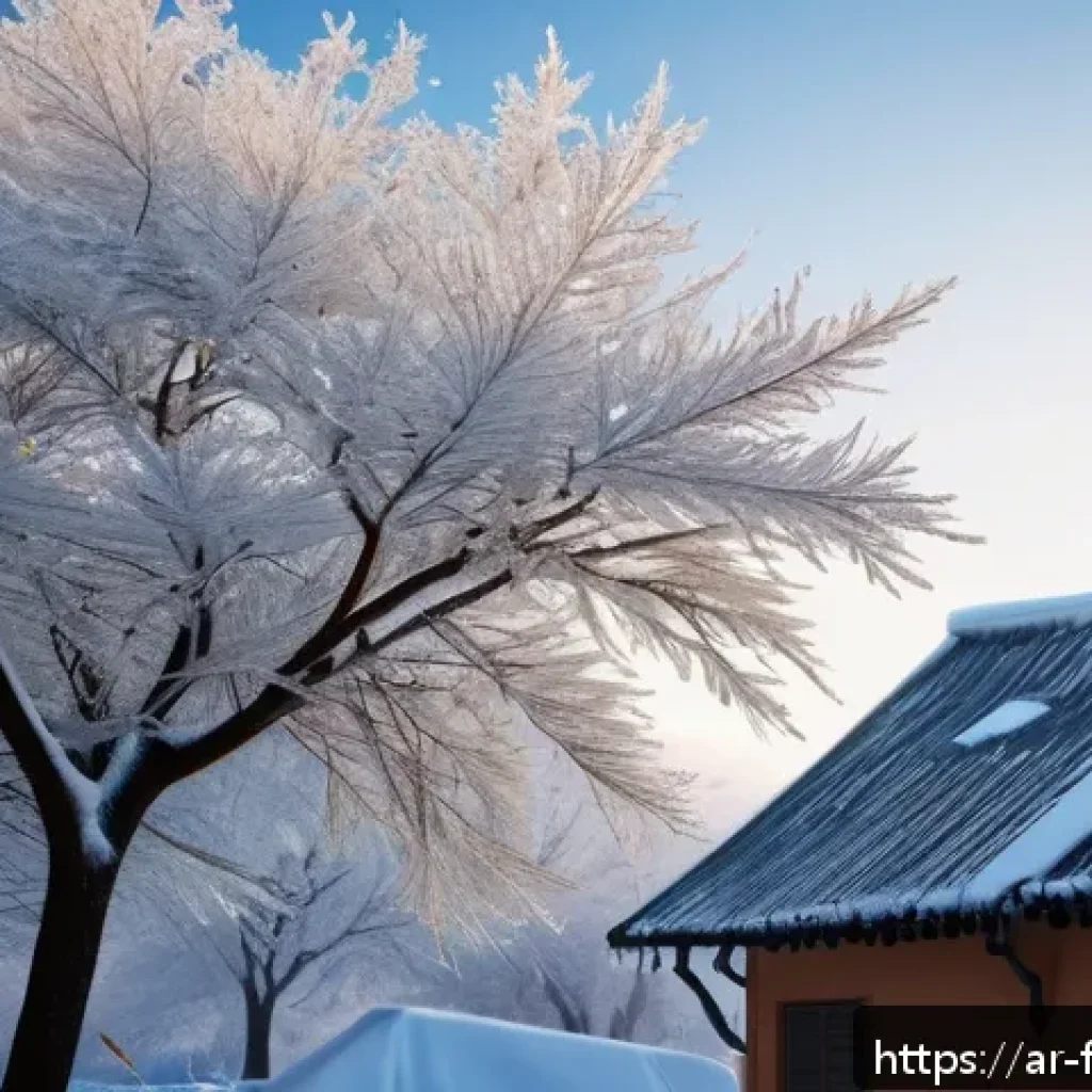 겨울왕국 속 얼음과 눈의 표현 기술 - A highly detailed winter landscape featuring sparkling crystalline snowflakes and intricate ice form...